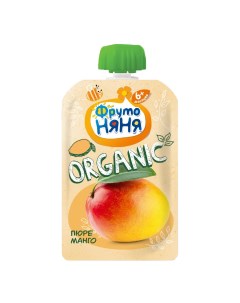 Пюре Organic манго 90 г 1 шт Фрутоняня