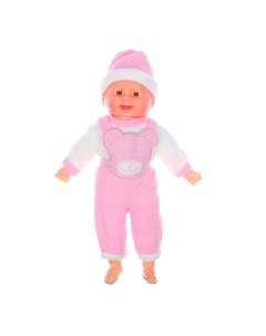 Мягкая игрушка Кукла розовый костюм хохочет 1016926 Nobrand