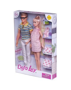 Кукла Defa Lucy В ожидании чуда муж и беременная жена в наборе с игровыми предметами Abtoys