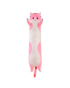 Мягкая игрушка подушка кот батон 130 см розовый Scwer toys