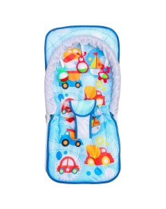 Шезлонг качалка для новорождённых Транспорт игровая дуга съёмные игрушки МИКС 3940306 Nobrand