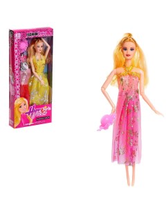 Кукла модель шарнирная Оля с набором платьев с аксессуаром в ассортименте 4438590 Nobrand