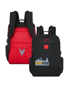Рюкзак молодежный 45 х 31 х 12 см эргономичная спинка М 4 чёрный красный Across