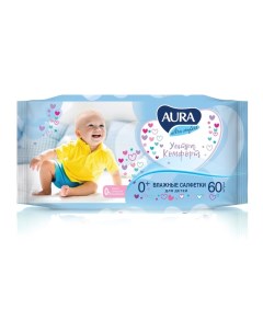 Влажные салфетки Ultra Comfort детские 60 шт Aura