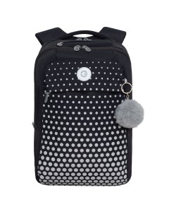 Рюкзак школьный для девочки RD 344 1 2 черный серый Grizzly