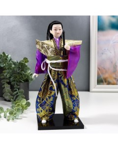 Кукла коллекционная Самурай в золотом кимоно с мечом 30х12 5х12 5 см Nobrand