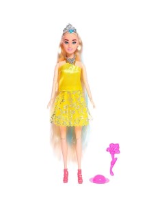 Кукла модель шарнирная Оля в платье с аксессуарами МИКС Nobrand