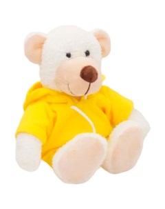 Медведь Ахмед малый 20 27 см с шариками для мелкой моторики в желтой толстовке Unaky soft toy