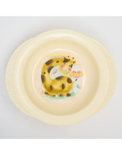 Тарелка детская на присоске Giraffix цвет МИКС Полимербыт