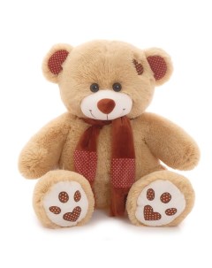 Мягкая игрушка Медведь Тони с шарфом кофейный 70 см Любимая игрушка