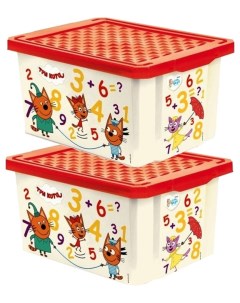Ящик для игрушек Три Кота Обучайка Считай 17 л Little angel