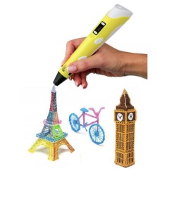 Набор 3D ручка с пластиком желтая 777777 Emily