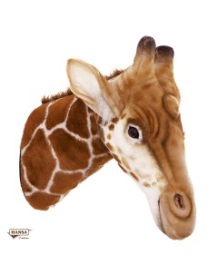 Реалистичная мягкая игрушка Голова жирафа 35 см Hansa creation