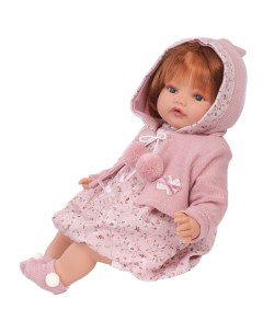 Кукла озвученная Изабелла в светло розовом 42 см плачет мягконабивная Antonio juan