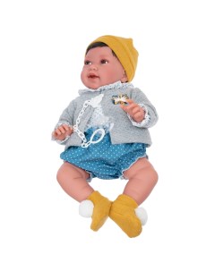 Кукла малышка Елена в желтом 40 см мягконабивная Antonio juan
