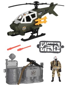 Игровой набор Солдаты Стремительная атака вертолет 26 см функция стрельбы Chap mei