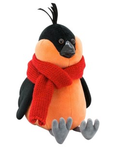 Мягкая игрушка Снегирь Красный шарф 20 см Life Orange toys