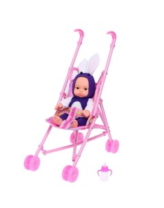 Пупс Мой малыш в костюмчике с коляской и аксессуарами МИКС Bazar