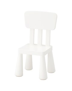 Детский стул МАММУТ для дома и улицы белый Ikea