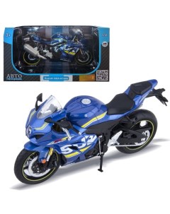 Модель мотоцикла металл Suzuki GSX R 1000 1 12 цвет синий свободный ход колёс Автопанорама