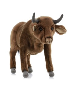 Реалистичная мягкая игрушка Бык коричневый 30 см Символ благополучия Hansa creation