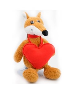 Лисичка Вупи мал с красным флисовым сердцем 20 24 см 974420 44 ДСВ Unaky soft toy