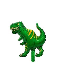 Шар воздушный фигура Динозавр зеленый 12 1 шт Веселая затея