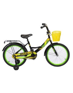 Велосипед 18 CLASSIC черный желтый зеленый Zigzag