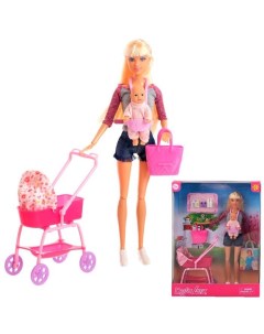Кукла 8380 с ребенком и коляской с аксесс Defa lucy
