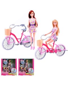 Кукла 99043 прогулка на велосипеде в коробке Anlily
