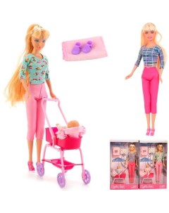 Кукла 8358 с коляской и ребенком Defa lucy