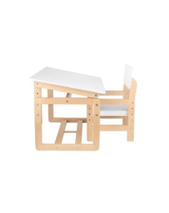 Комплект стол стул ECO СНУПИ регулируемый натур белый KU161 Kett-up