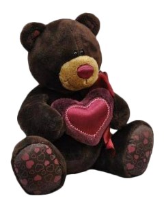 Мягкая игрушка Медведь мальчик Choco с сердцем 15 см Orange toys