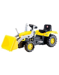 Каталка детская трактор экскаватор педальный 8051 желто черный Dolu