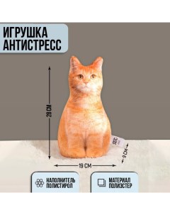 Игрушка антистресс Рыжий кот Mni mnu