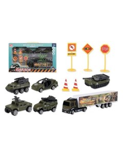 Игровой набор Военная техника машины металлические 6 шт предметов 5шт коробка Наша игрушка