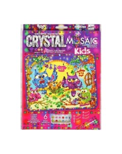 Набор для творчества Самоклеящиеся кристаллы Совиная семья Crystal Art Danko toys