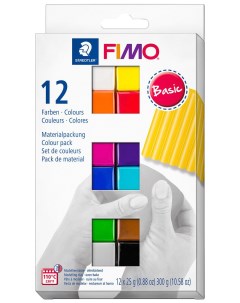 Полимерная глина Soft 12 блоков по 25 грамм Fimo