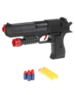 Пистолет игрушка с мягкими и пластиковыми пулями Играем вместе