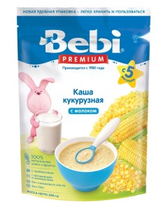 Каша Premium молочная кукурузная с 5 месяцев zip пакет 200 г Bebi