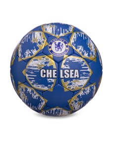 Футбольный мяч с названиями клубов Челси 00117392 размер 5 синий белый Nobrand