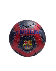 Футбольный мяч с названиями клубов Барселона 00117385 размер 5 красный чёрный Nobrand