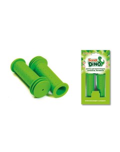 Грипсы Super Dino детские 102мм антискользящие с упорами резиновые зеленые Trix