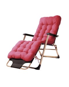 Кресло шезлонг раскладушка складное с матрасом для дачи и сада бордовое Urm