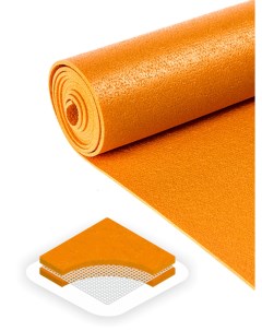 Коврик для йоги и фитнеса Rishikesh PRO 200х80 см оранжевый Bodhi