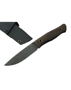 Нож с котом Леший мини PGK коричневая микарта Mercsknives