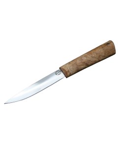 Нож Средний Якутский сталь Х12МФ рукоять карельская берёза Стальные бивни