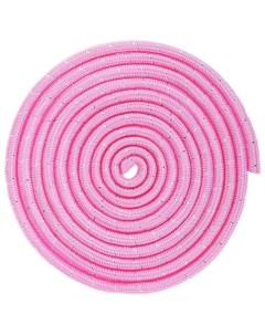 Скакалка гимнастическая утяжелённая длина 3 м цвет розовый с люрексом Grace dance