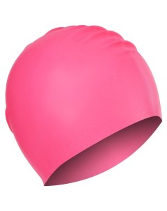 Шапочка для плавания взрослая резиновая обхват 54 60 см цвет розовый Onlitop