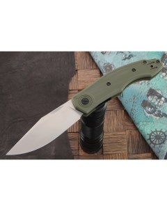 Складной нож Veksha GRN сталь Crucible CPM S35VN рукоять зеленый G 10 Echo knives